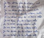 Une petite punition écrite